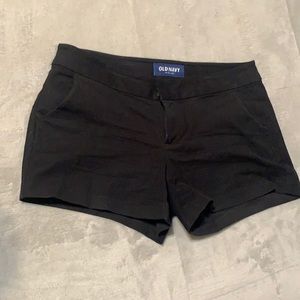 black cotton shorts